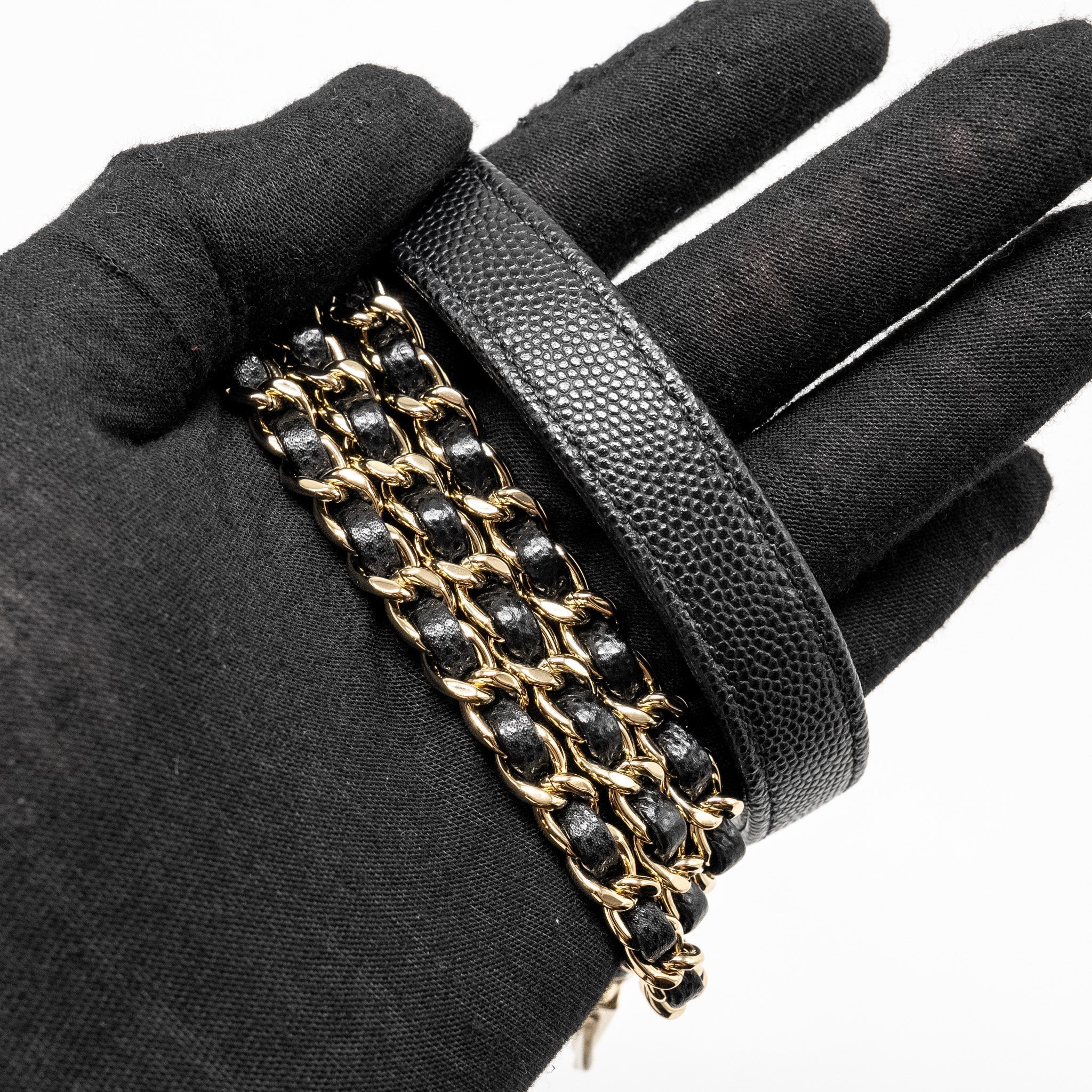 CHANEL MINI COCOHANDLE CAVIAR BLACK LGHW (MICROCHIP)