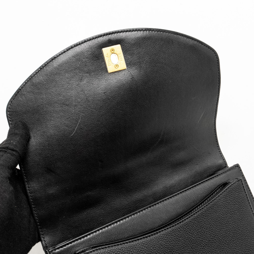 CHANEL QUILTED FLAP BAG CALFSKIN/CAVIAR BLACK GHW