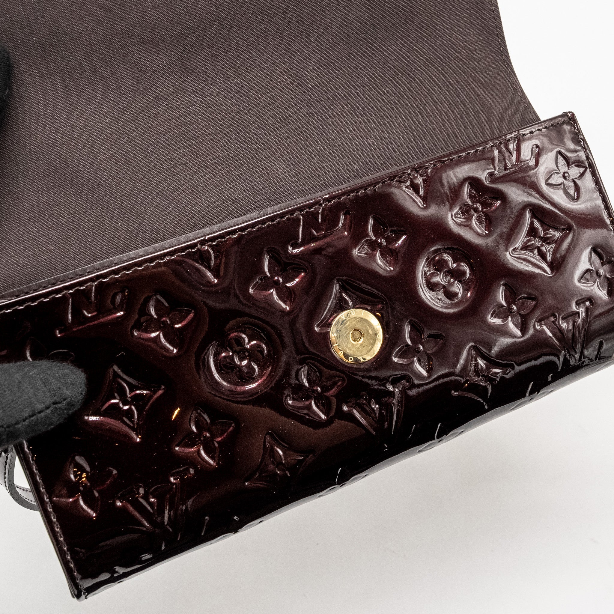LOUIS VUITTON ROSSMORE MM MONOGRAM VERNIS AMARANTE GHW
