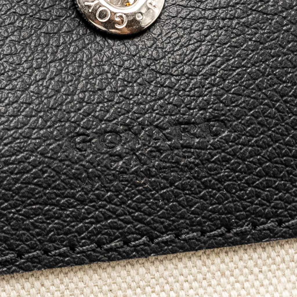 GOYARD SAINT LOUIS TOTE PM GOYARDLINE CANVAS / CALFSKIN BLACK SHW