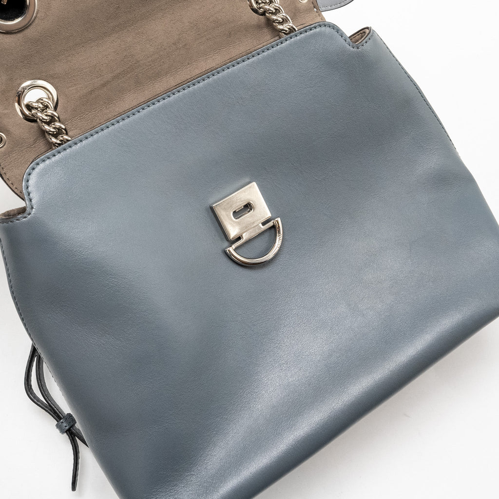 FENDI FLOWERLAND 2 WAY SHOULDER BAG/BACKPACK CALFSKIN GREY MULTICOLOUR HARDWARE