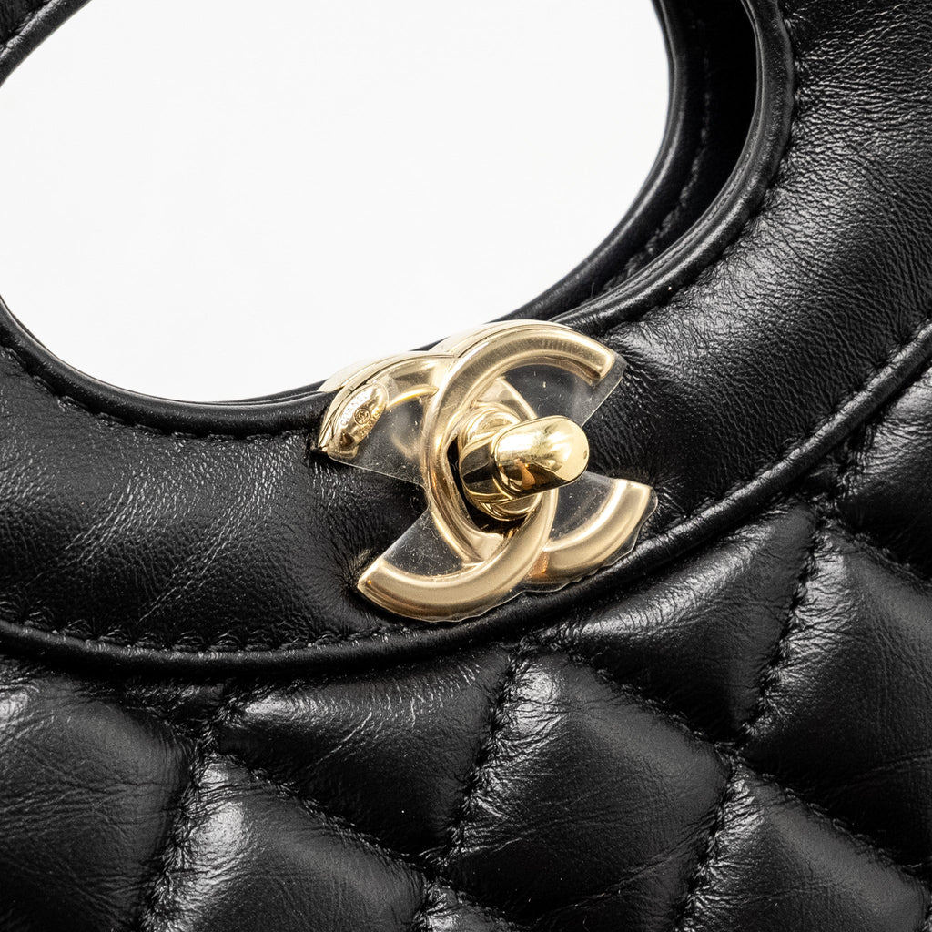 CHANEL MINI 31 BAG CALFSKIN BLACK LGHW(MICROCHIP)