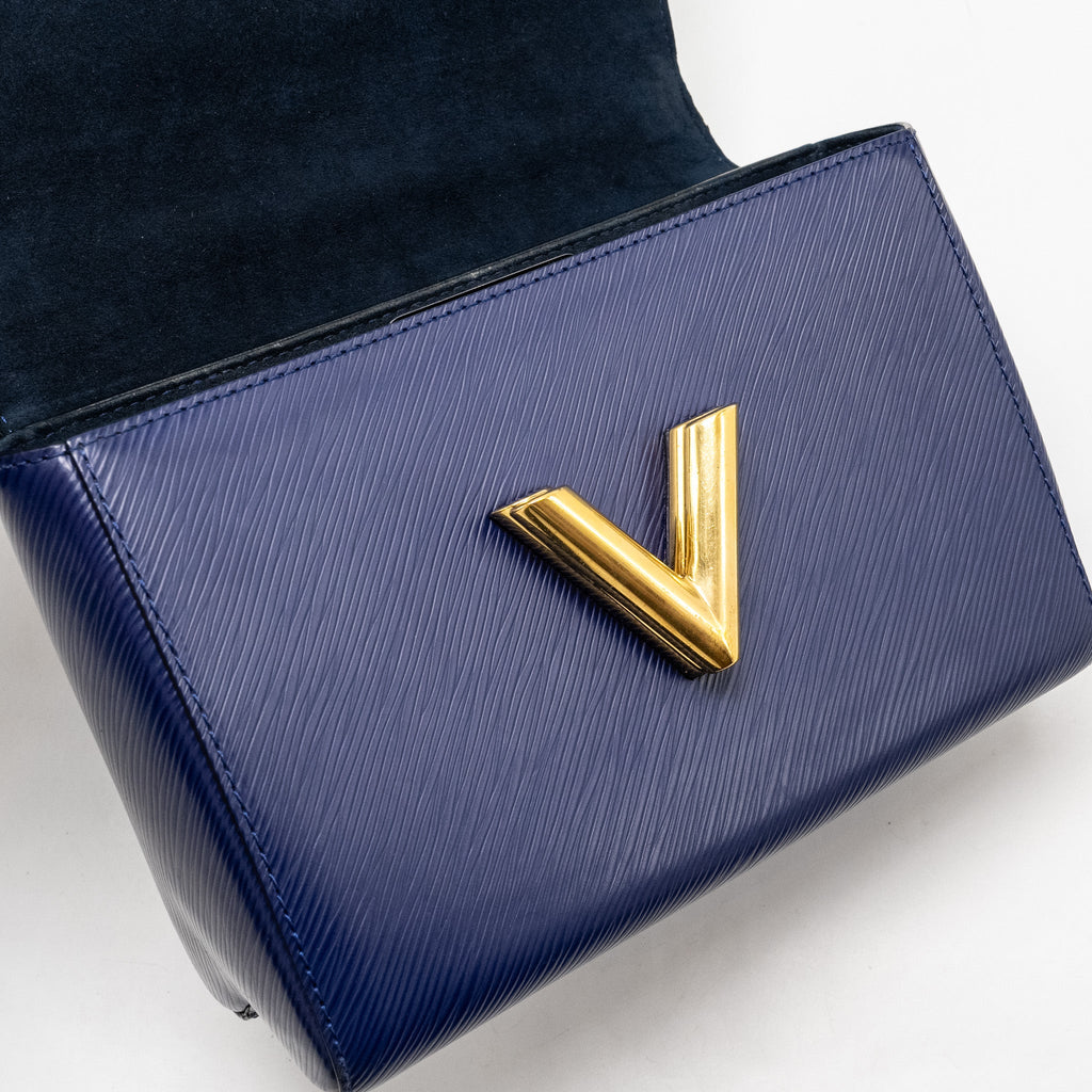 LOUIS VUITTON NIGHT BIRD LADIES TWIST MM BAG EPI/SEQUIN NAVY GHW