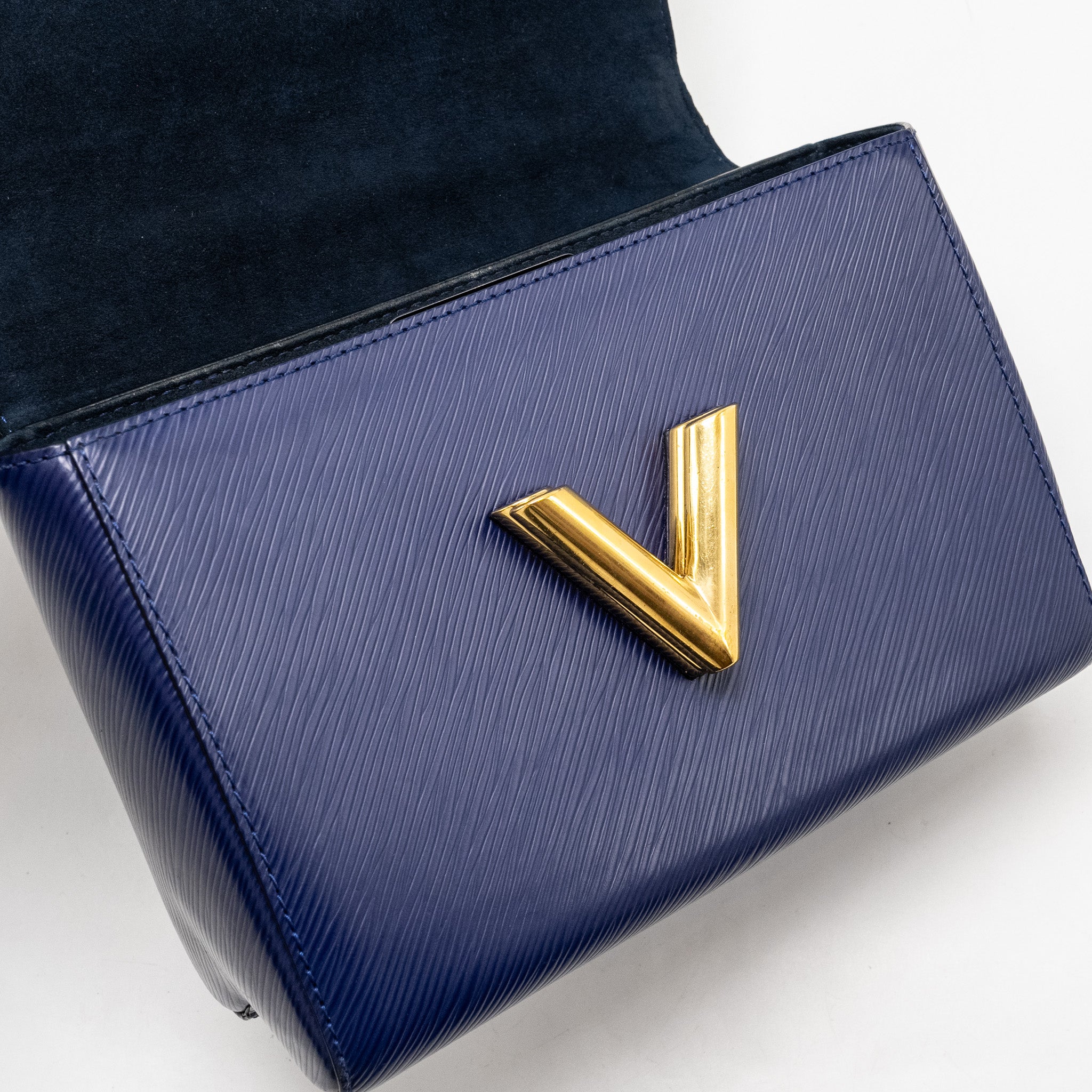 LOUIS VUITTON NIGHT BIRD LADIES TWIST MM BAG EPI/SEQUIN NAVY GHW