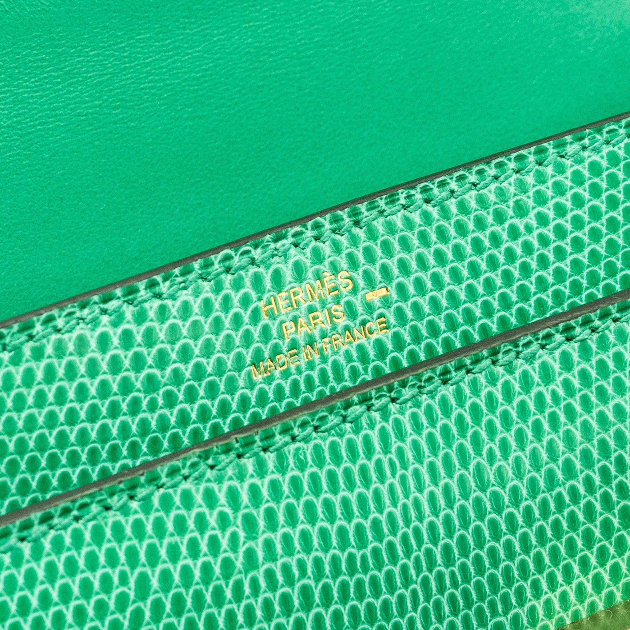HERMES MINI VERROU LIZARD NILOTICUS LISSE 6W MENTHI GHW