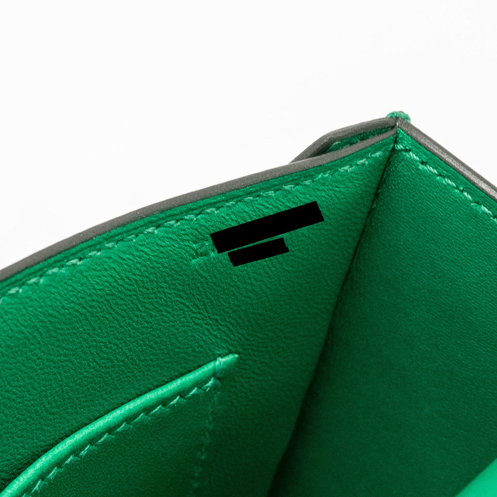 HERMES MINI VERROU LIZARD NILOTICUS LISSE 6W MENTHI GHW
