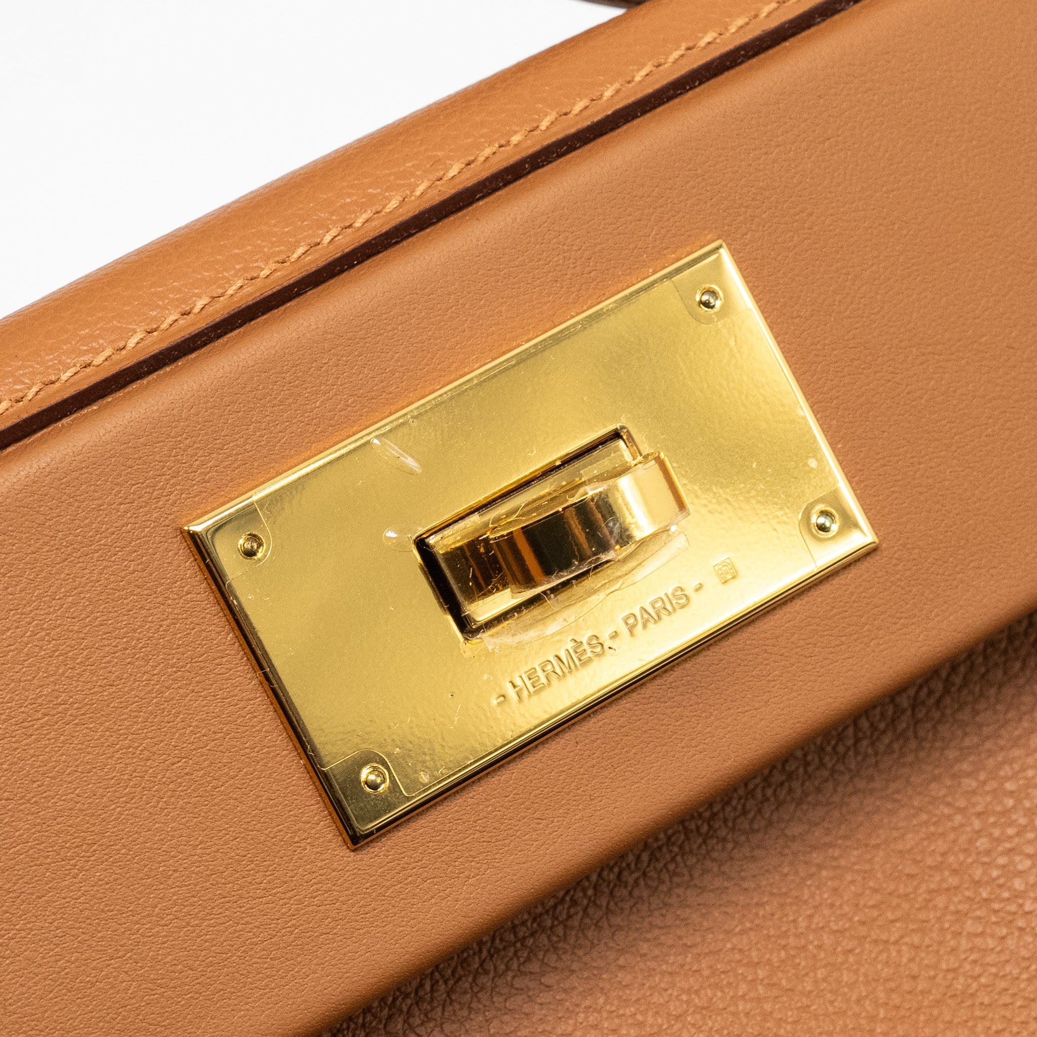 HERMES MINI 24/24 2424-21 BAG EVERCOLOR/ SWIFT GOLD GHW