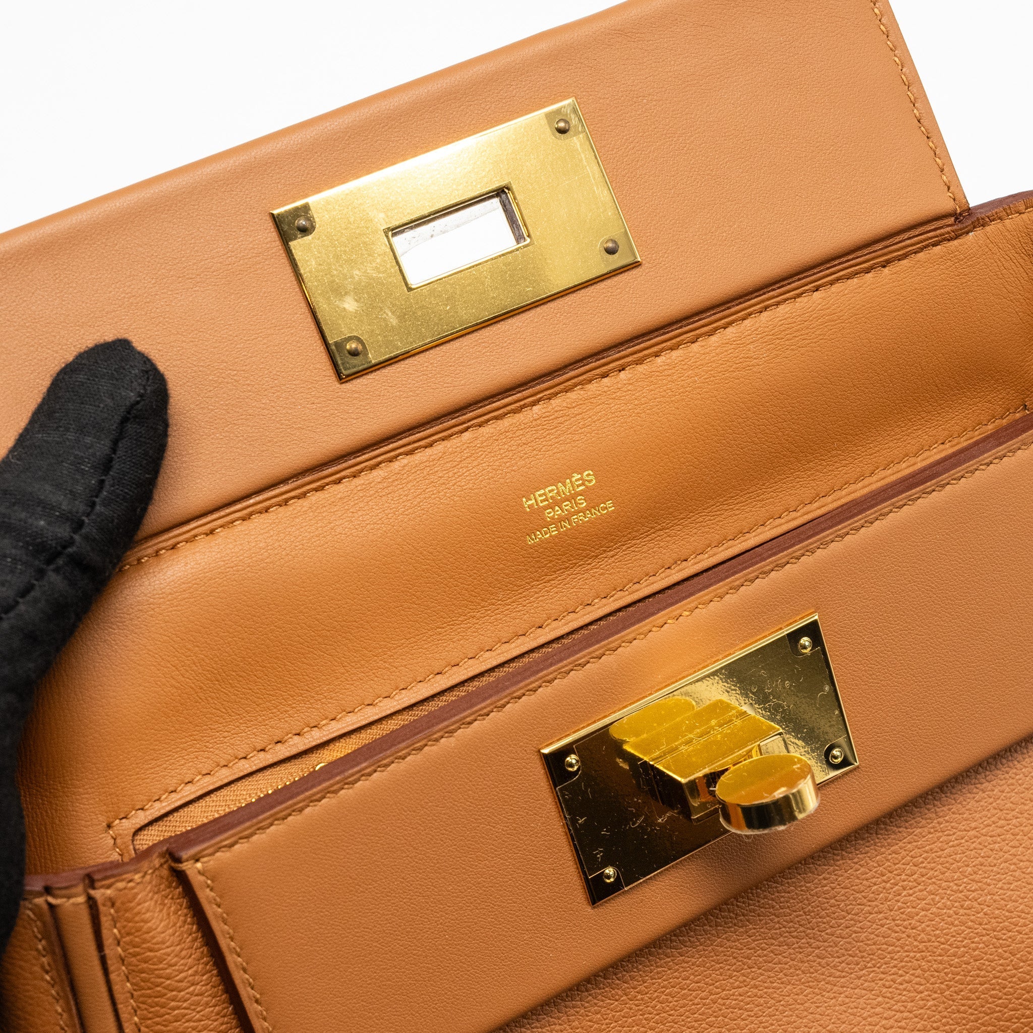 HERMES MINI 24/24 2424-21 BAG EVERCOLOR/ SWIFT GOLD GHW