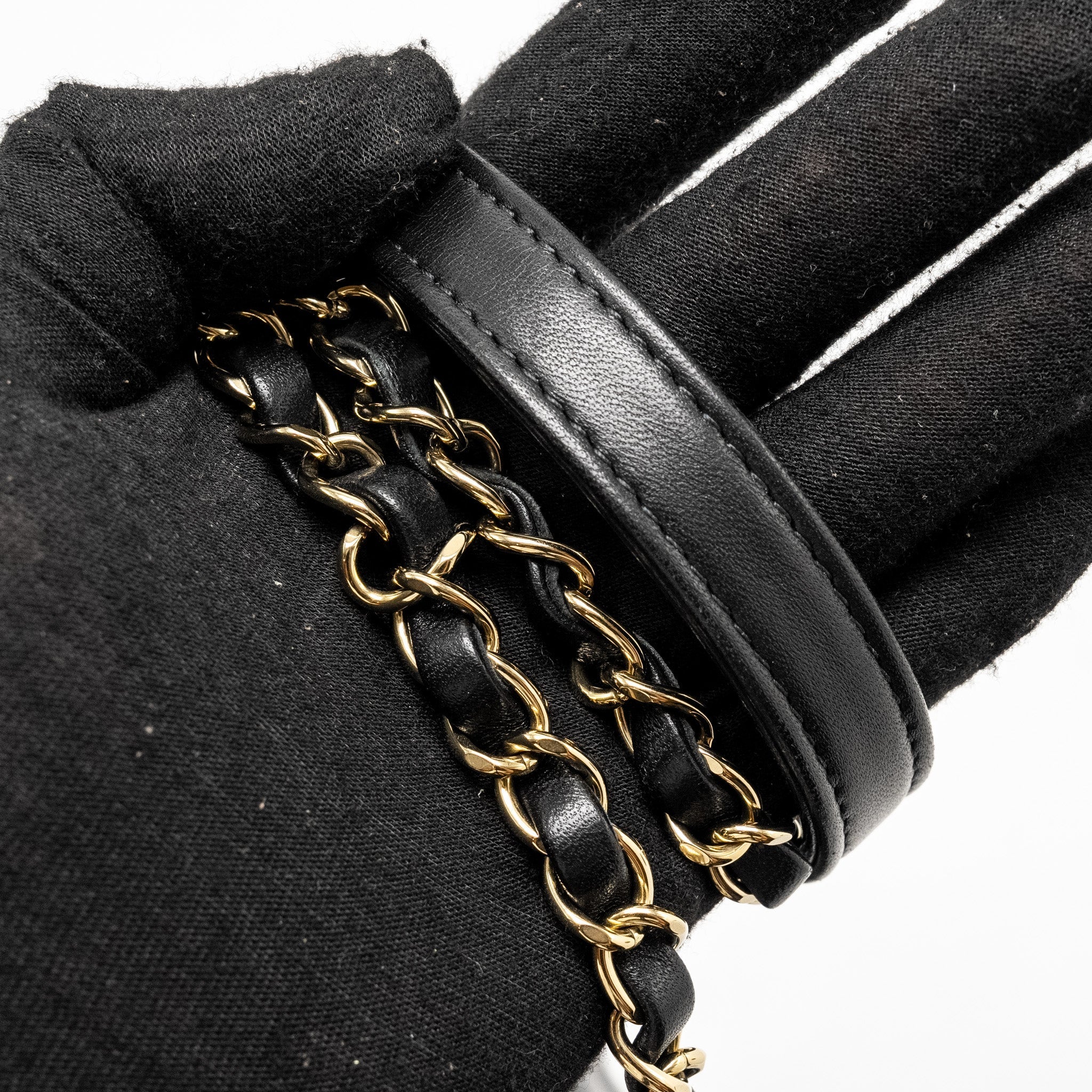 CHANEL TOP HANDLE TRENDY CC FLAP BAG LAMBSKIN BLACK LGHW
