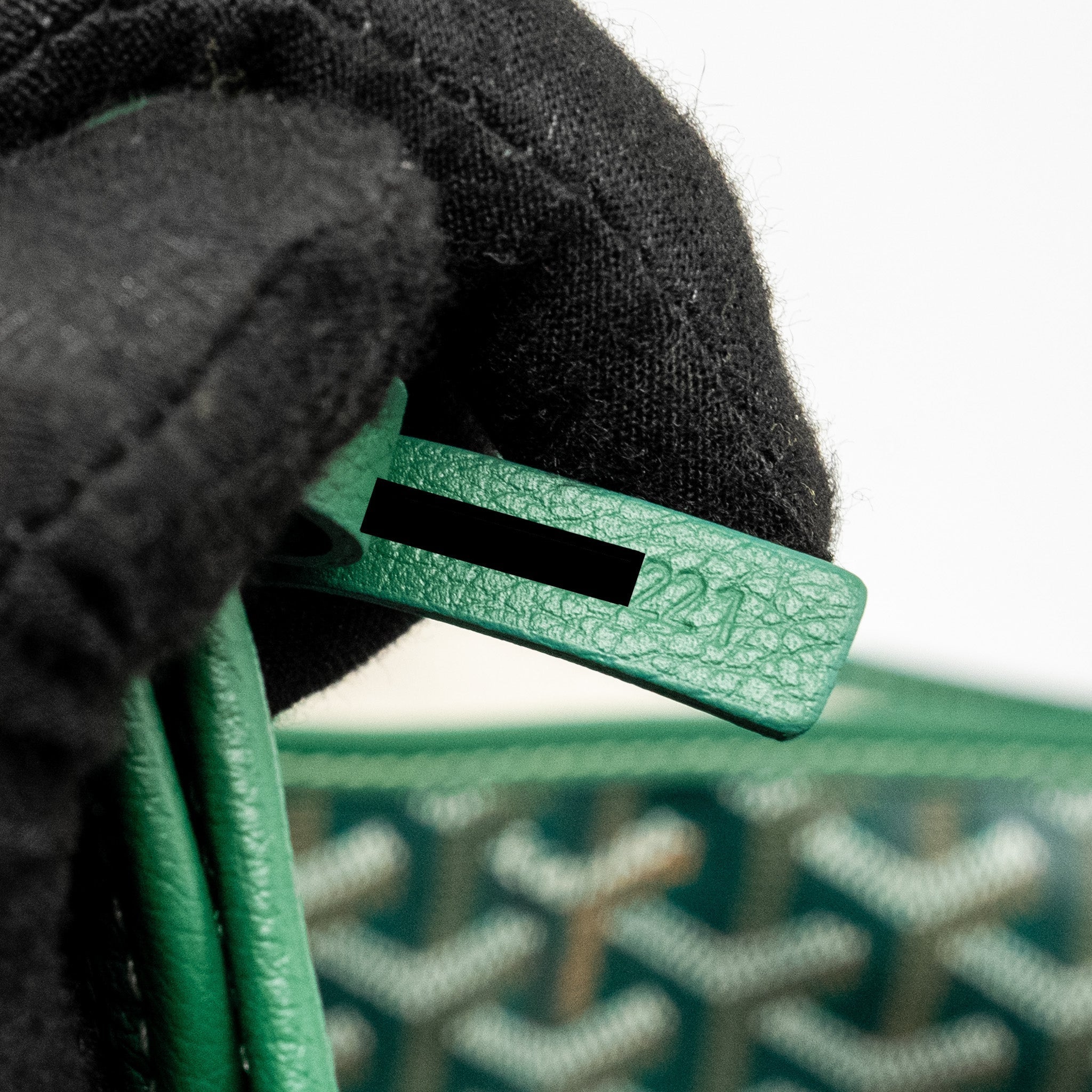 GOYARD SAINT LOUIS GM TOTE BAG CANVAS / CALFSKIN GREEN SHW