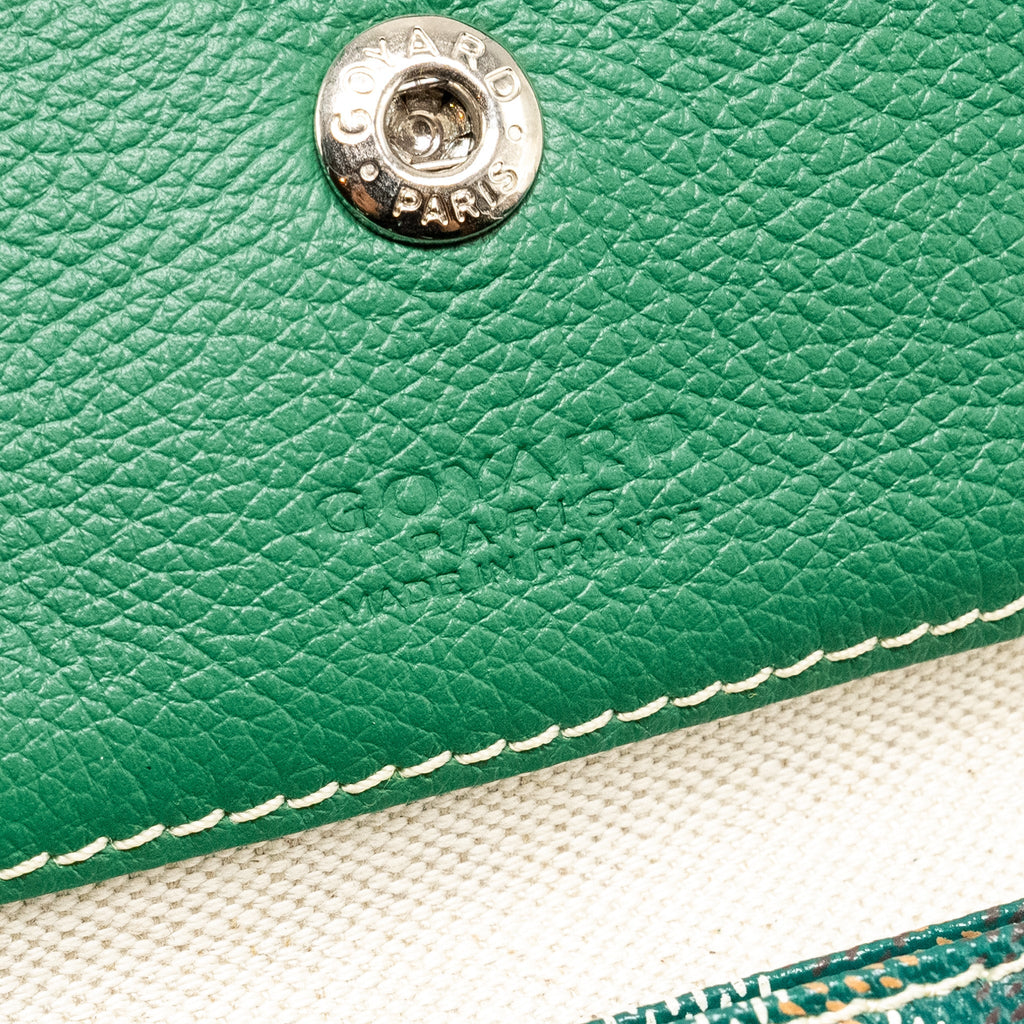 GOYARD SAINT LOUIS GM TOTE BAG CANVAS / CALFSKIN GREEN SHW