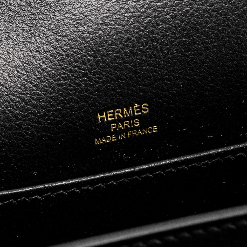 HERMES MINI ROULIS EVERGRAIN BLACK LGHW