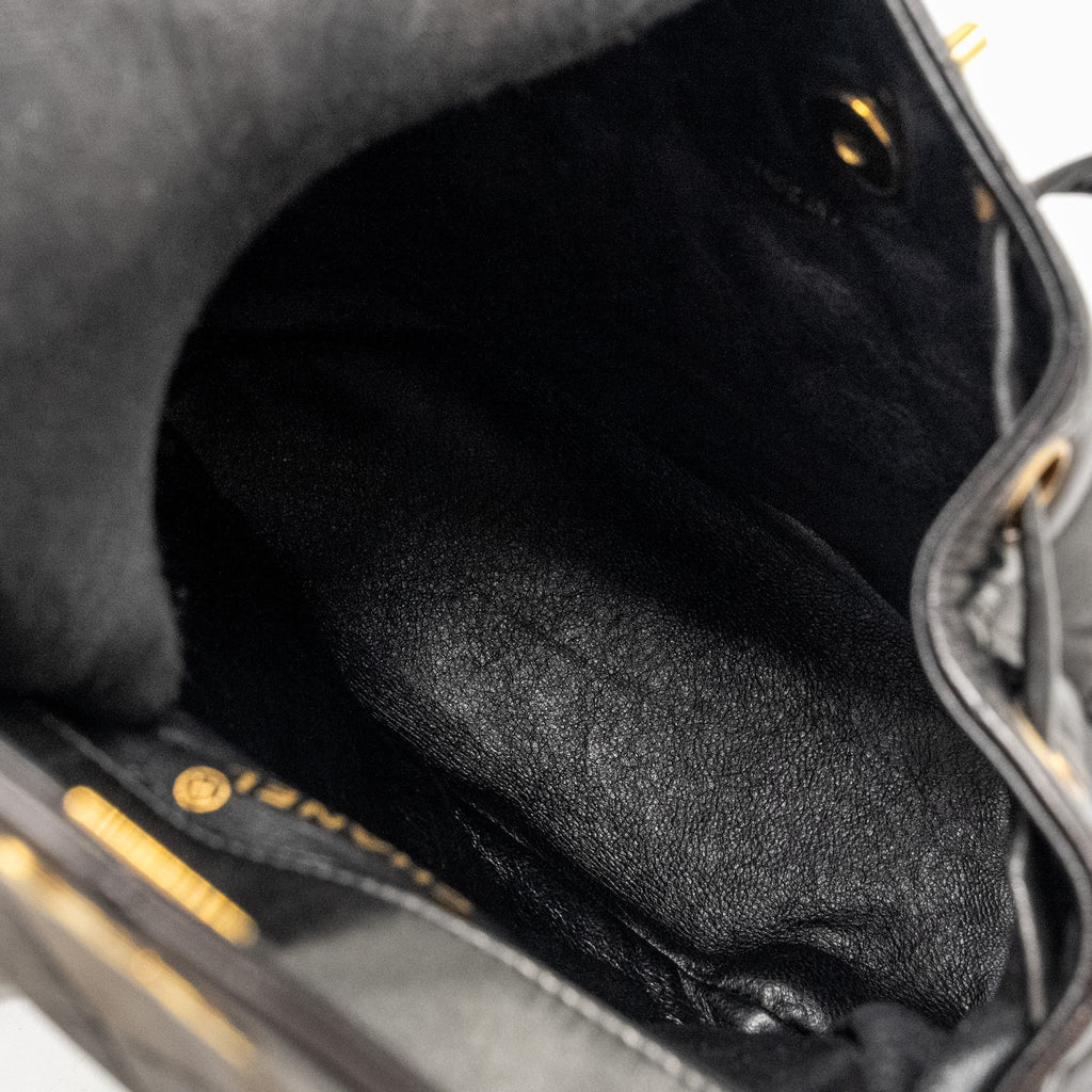 CHANEL VINTAGE DUMA BACKPACK LAMBSKIN BLACK GHW