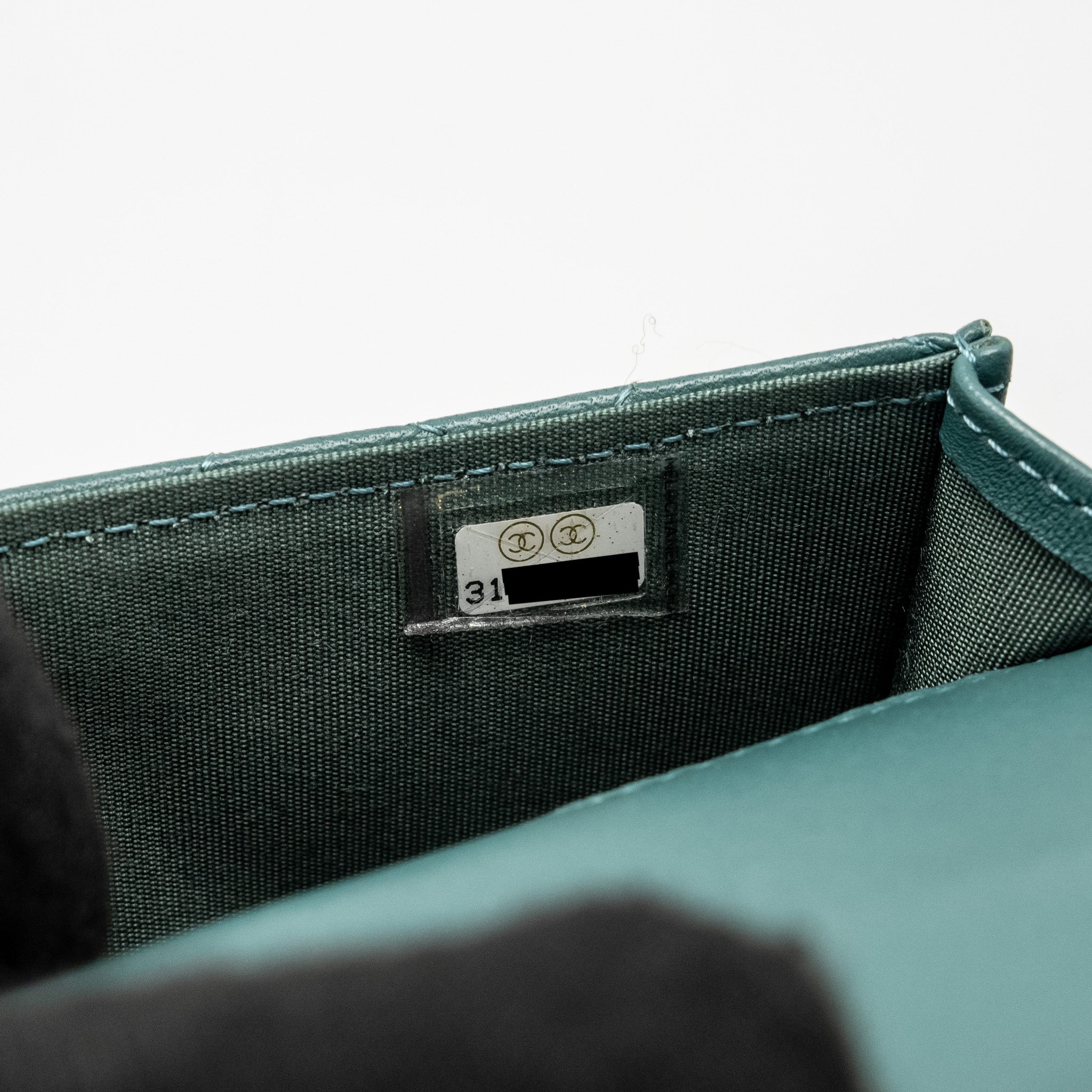 CHANEL TOP HANDLE MINI FLAP BAG LAMBSKIN GREEN GHW