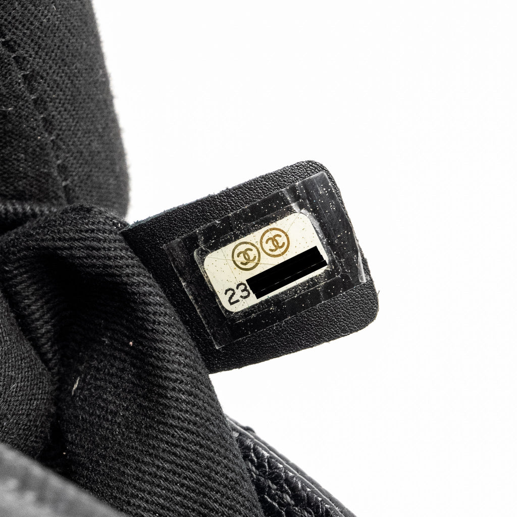 CHANEL LARGE TOP HANDLE FLAP BAG GRAINED CALFSKIN BLACK GHW