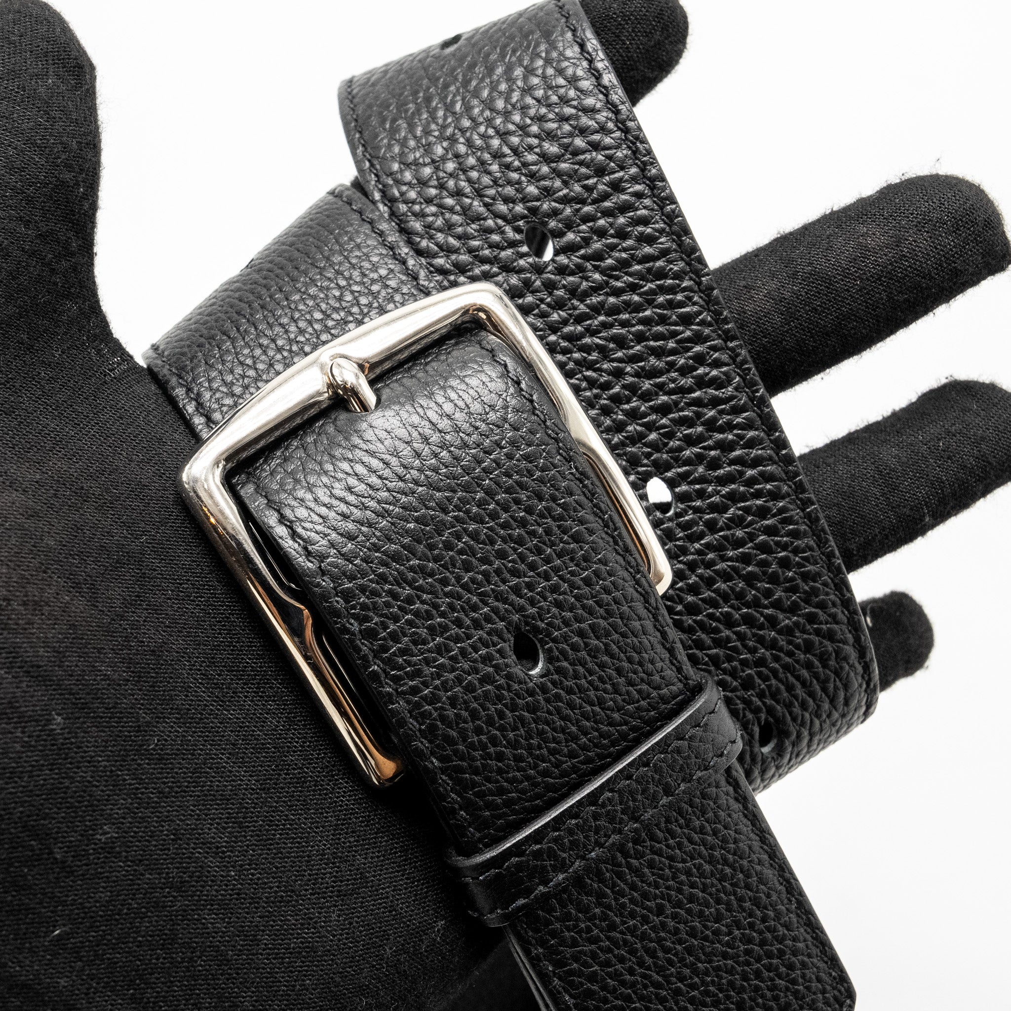 HERMES ULTRAPLA CROSS BELT BAG TOGO BLACK SHW