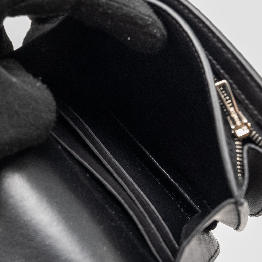HERMES 2002 WALLET EVERCOLOR BLACK SHW