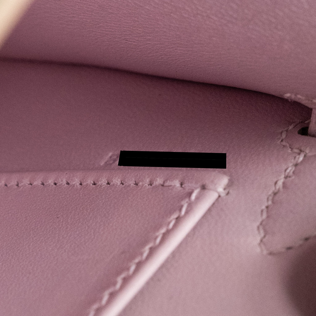 HERMES MINI KELLY II EPSOM CRAIE/MAUVE PALE/GOLD SHW