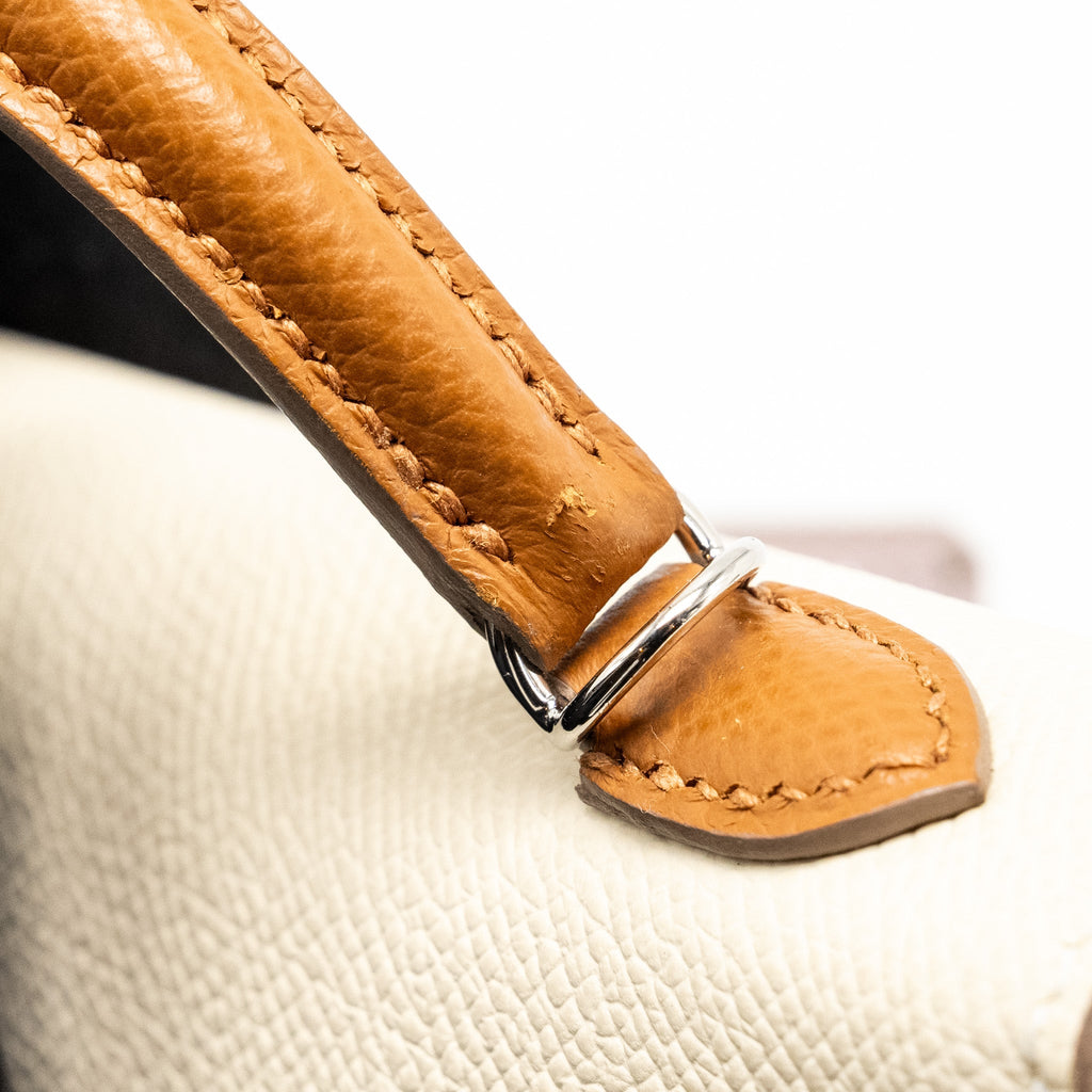 HERMES MINI KELLY II EPSOM CRAIE/MAUVE PALE/GOLD SHW