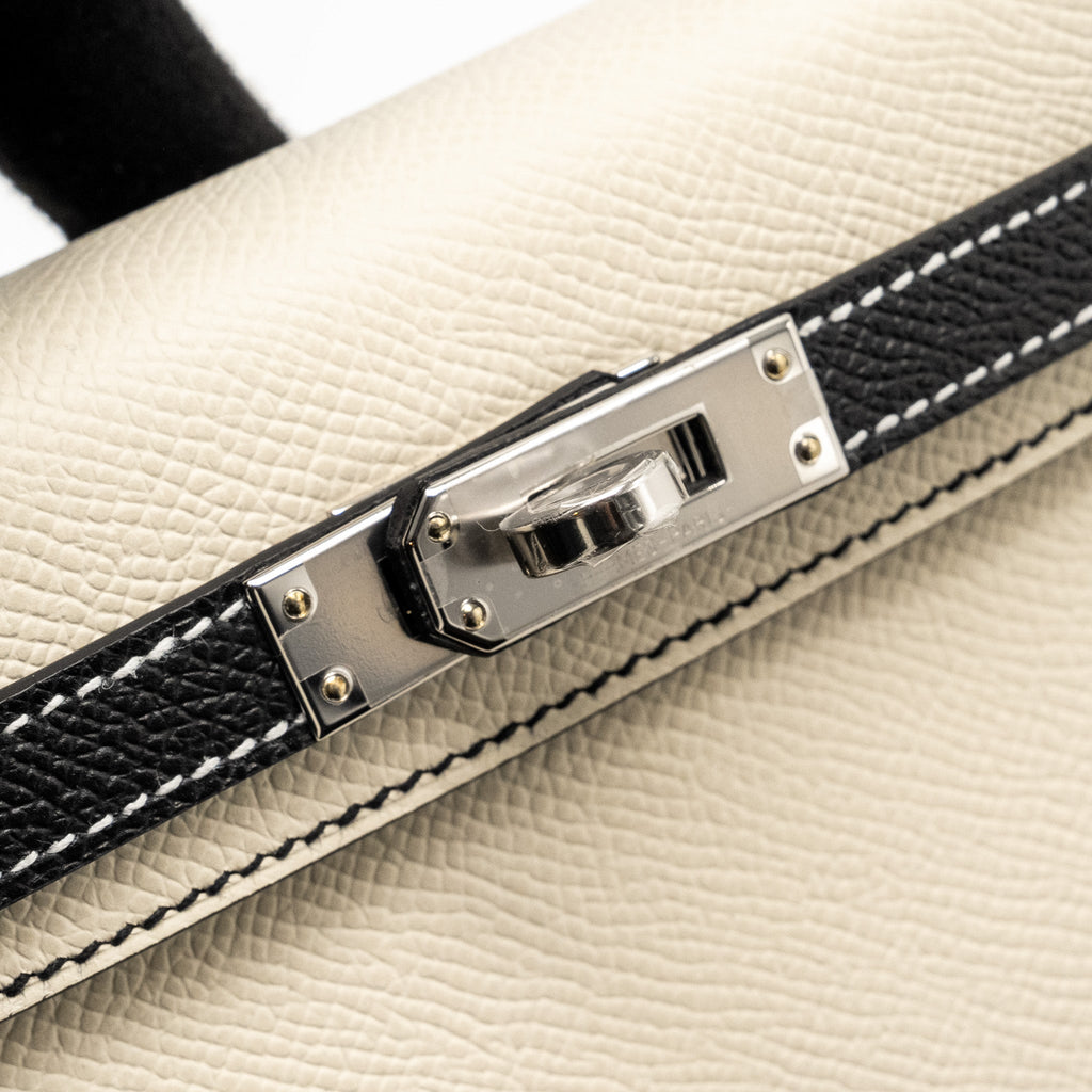 HERMES MINI KELLY II SPECIAL ORDER EPSOM NATA/BLACK SHW