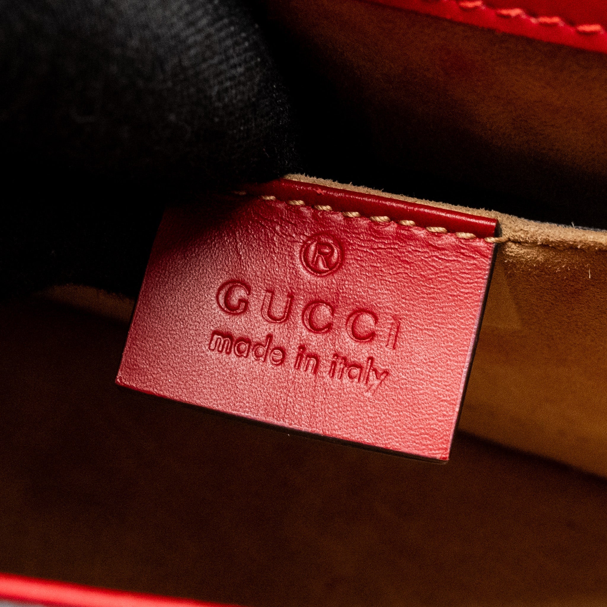 GUCCI TOP HANDLE MINI SYLVIE CALFSKIN RED GHW