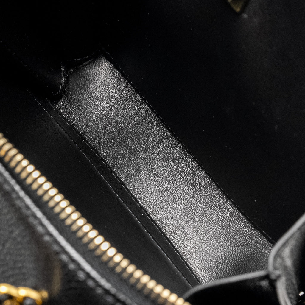 CHANEL 22S LETTER TOP HANDLE SMALL VANITY CASE CAVIAR BLACK BRUSHED GHW (MICROCHIP)