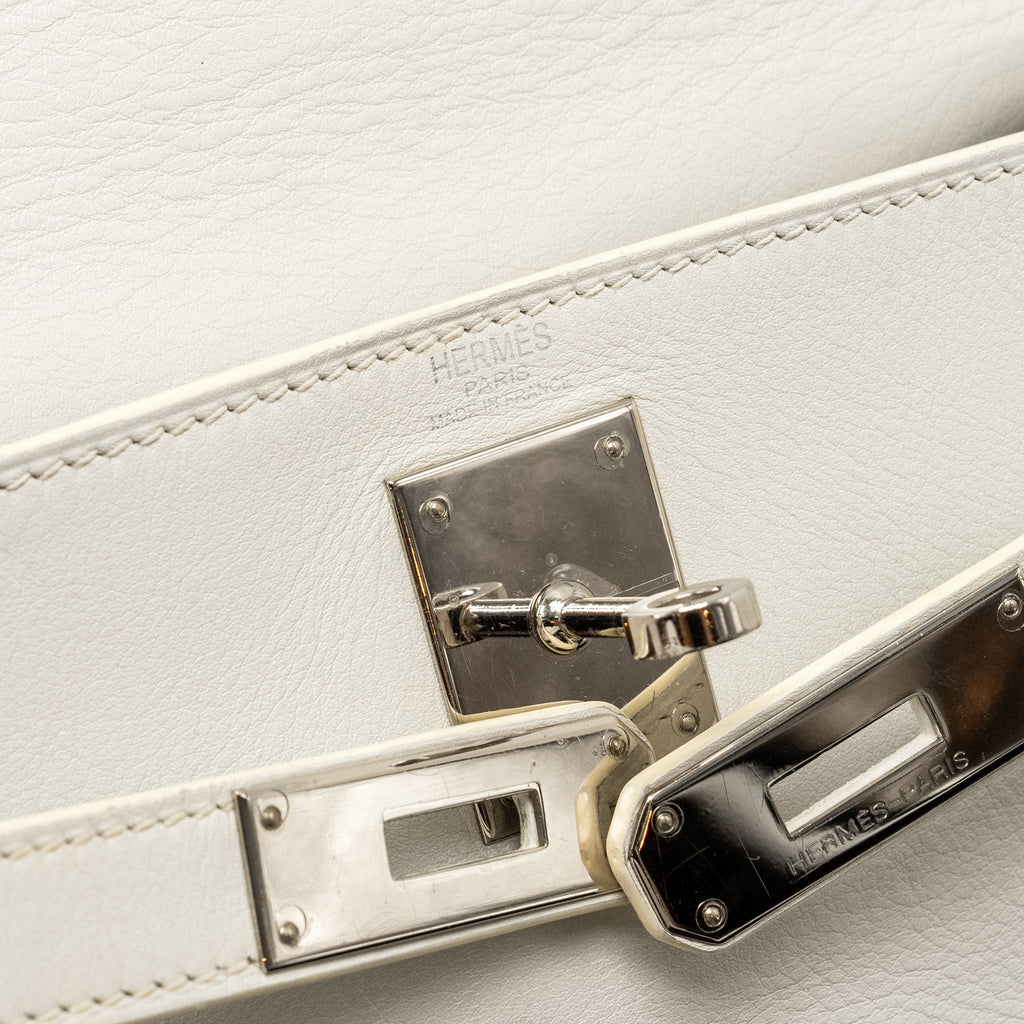 HERMES KELLY 28 EVERCOLOR BLANC SHW