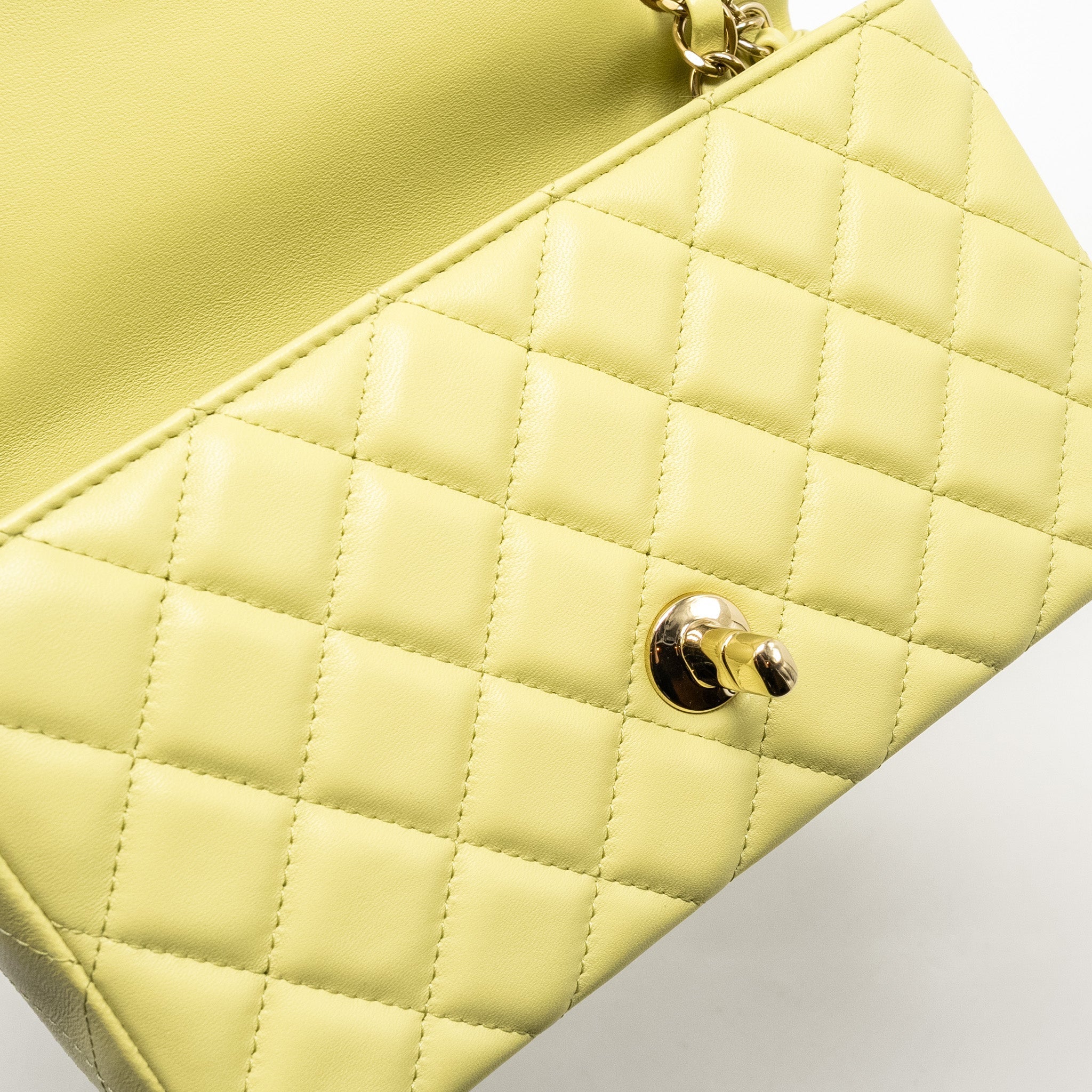 CHANEL MINI RECTANGULAR FLAP BAG LAMBSKIN PISTACHIO LGHW (MICROCHIP)