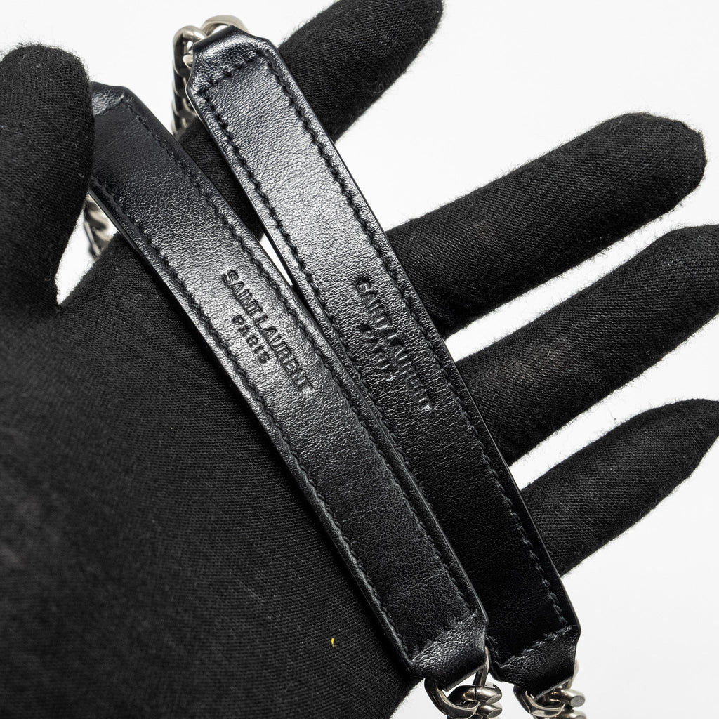 SAINT LAURENT /YSL MEDIUM LOU LOU BAG CALFSKIN BLACK RUTHENIUM HARDWARE