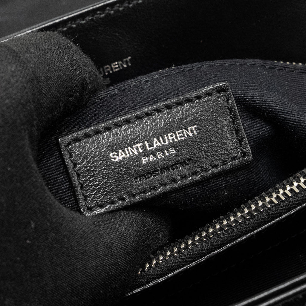 SAINT LAURENT /YSL MEDIUM LOU LOU BAG CALFSKIN BLACK RUTHENIUM HARDWARE