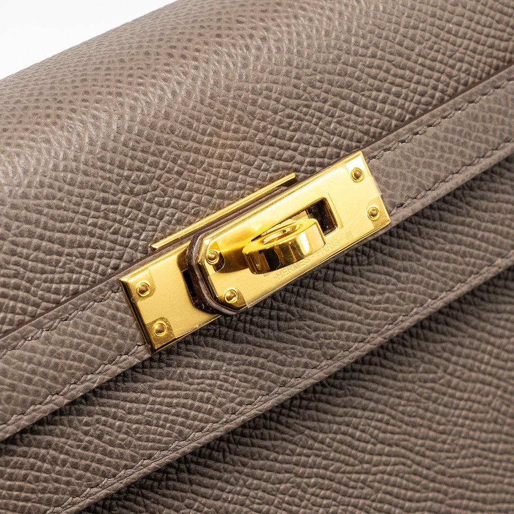 HERMES KELLY 25 EPSOM GRIS ETAIN GHW