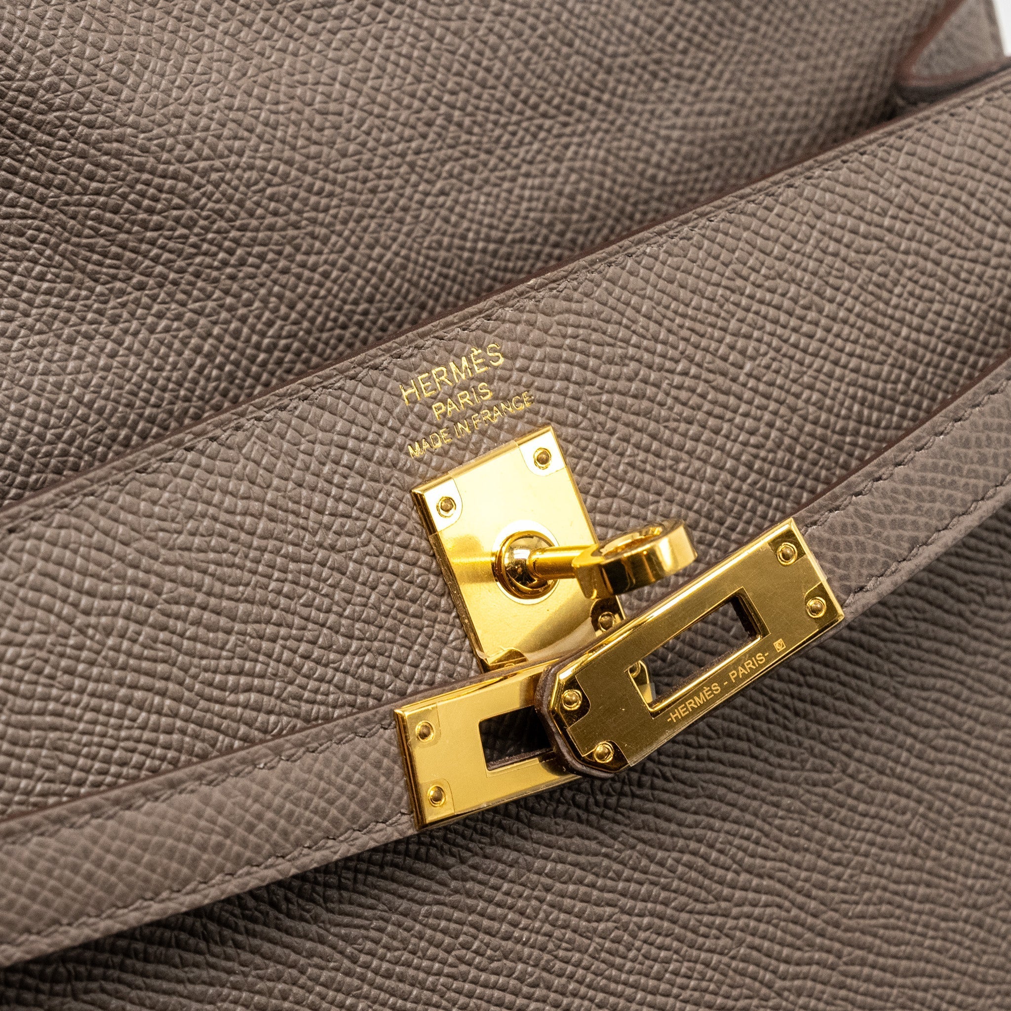 HERMES KELLY 25 EPSOM GRIS ETAIN GHW