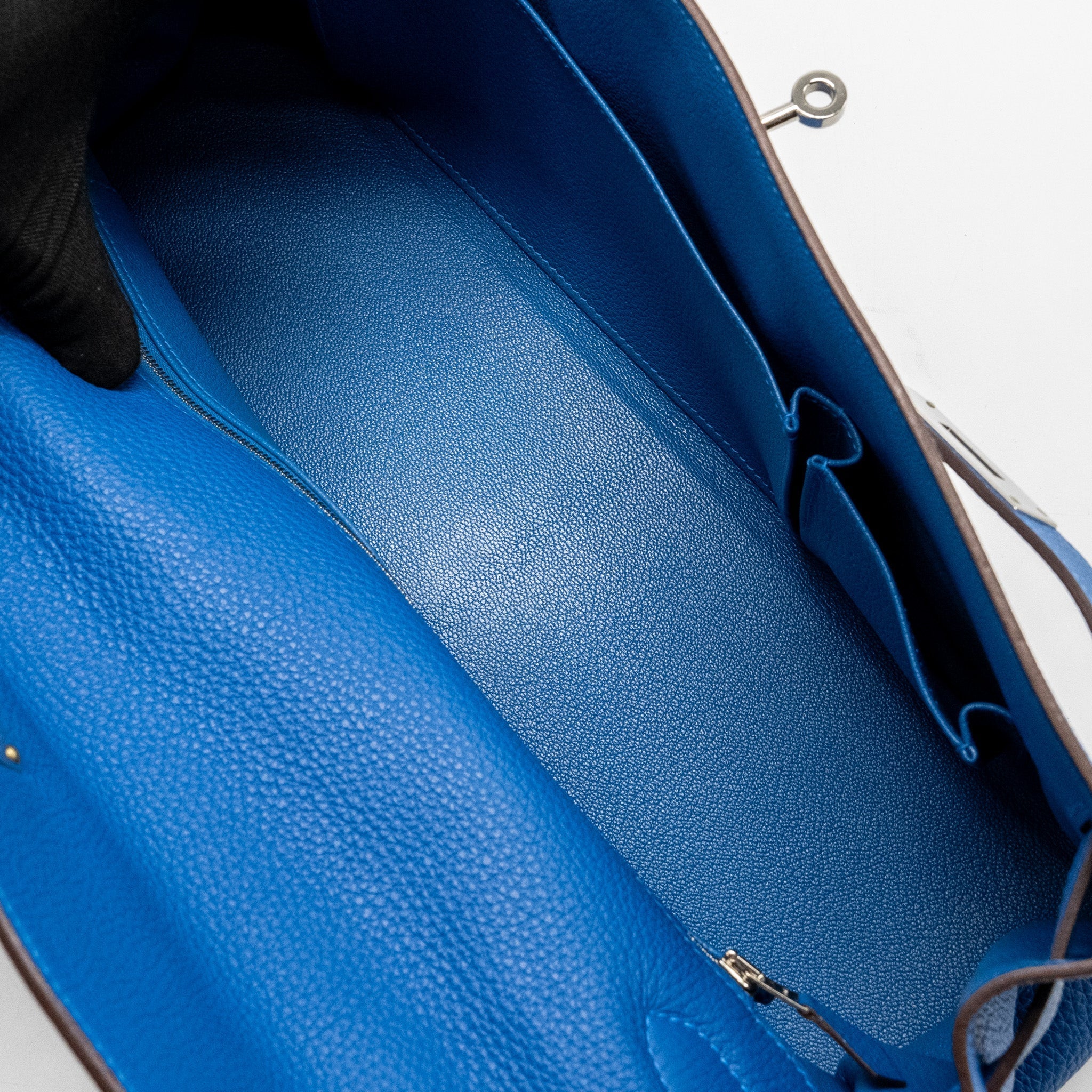 HERMES SHOULDER KELLY CLEMENCE BLUE SHW