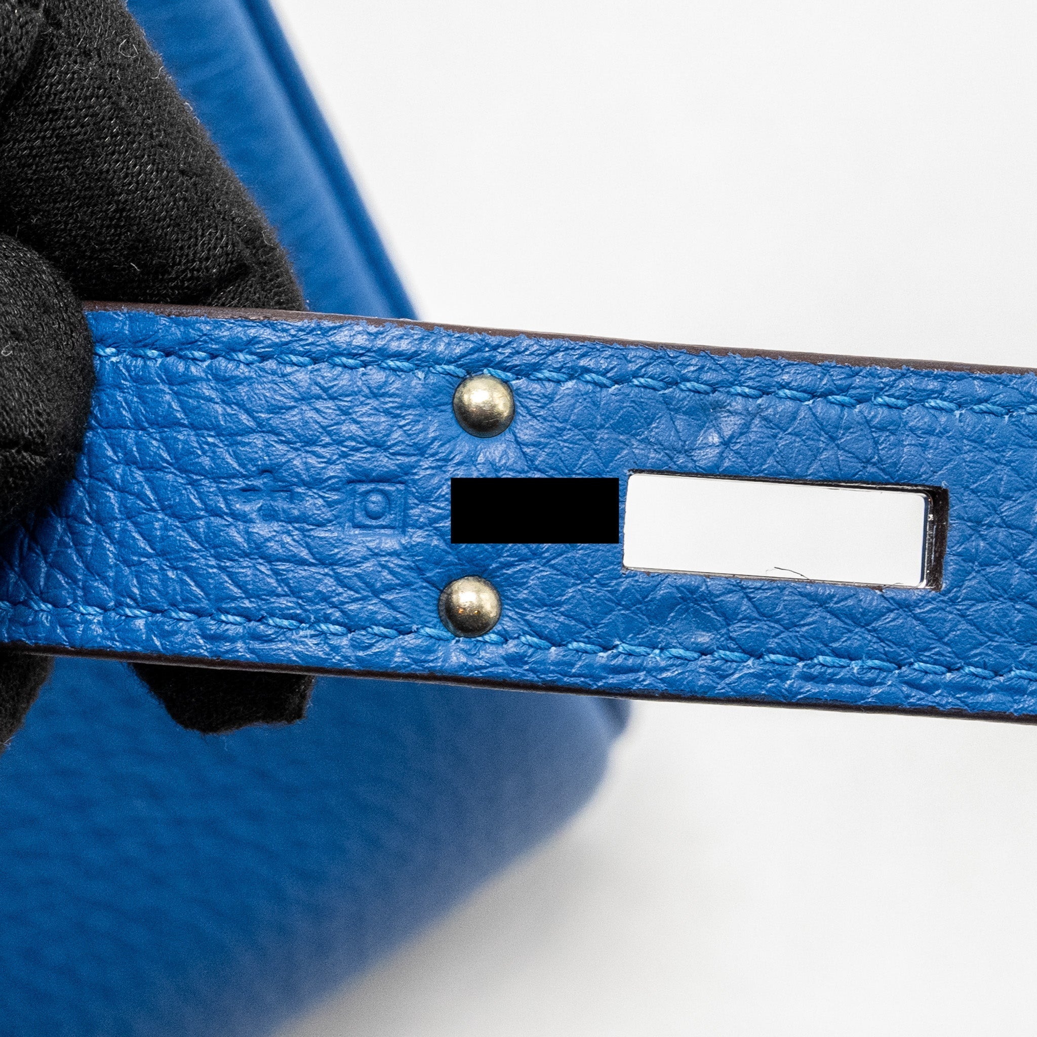 HERMES SHOULDER KELLY CLEMENCE BLUE SHW