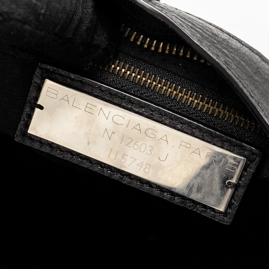 BALENCIAGA GIANT CITY BAG LEATHER BLACK RUTHENIUM HARDWARE