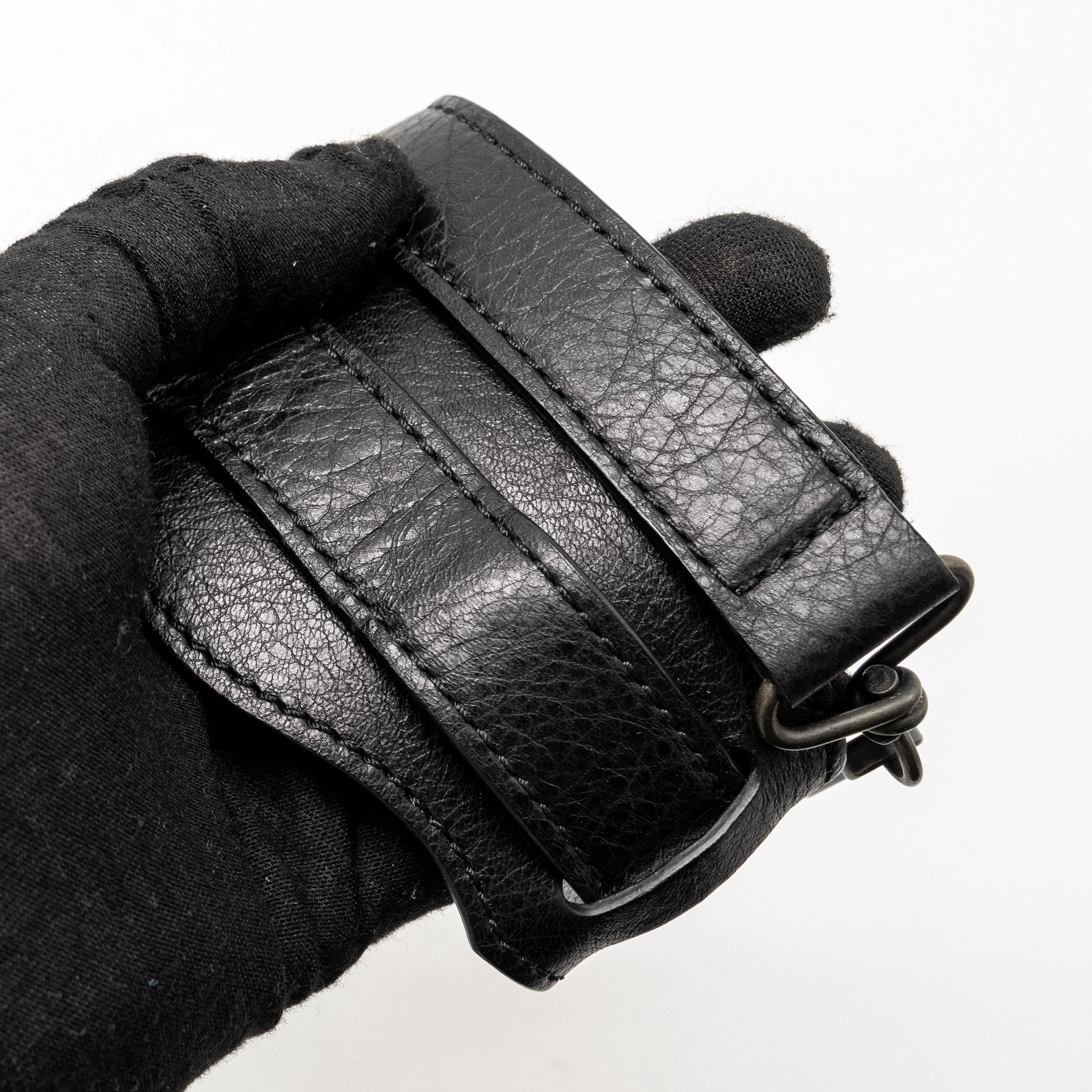 BALENCIAGA GIANT CITY BAG LEATHER BLACK RUTHENIUM HARDWARE