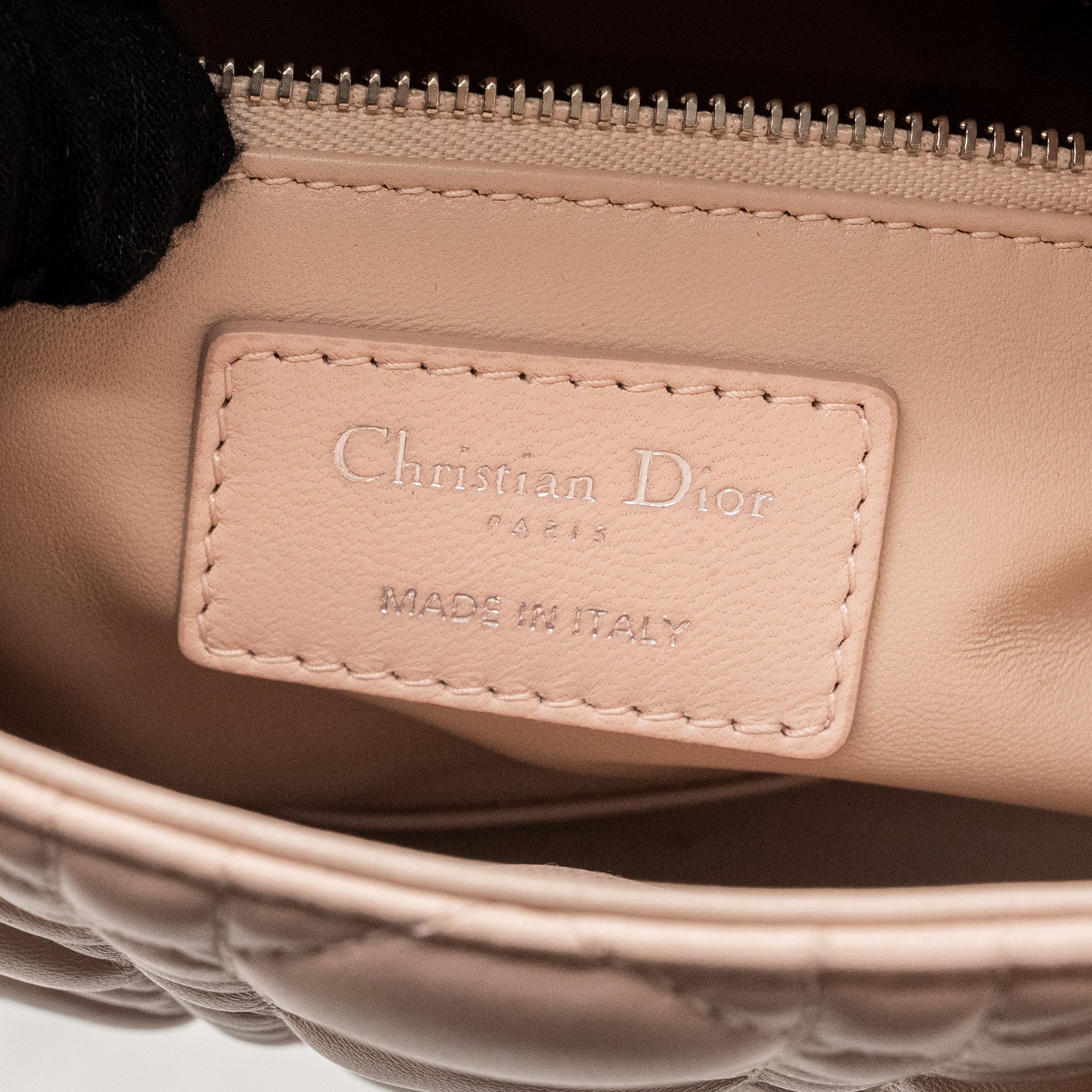 DIOR MINI LADY DIOR CRYSTAL STRAP LIMITED EDITION LAMBSKIN LIGHT PINK SHW