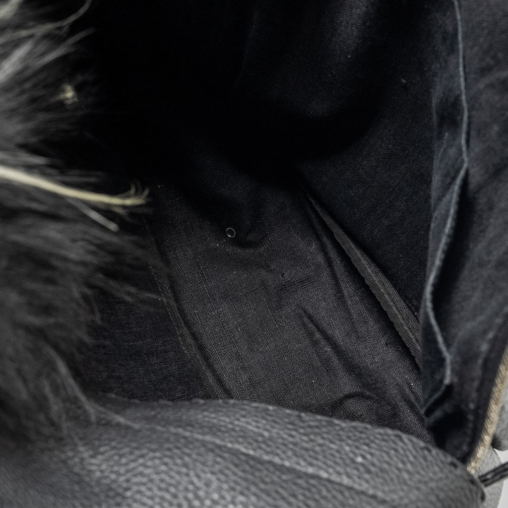 FENDI LARGE BACKPACK CALFSKIN/ FUR/ CROCODILE MULTICOLOR SHW