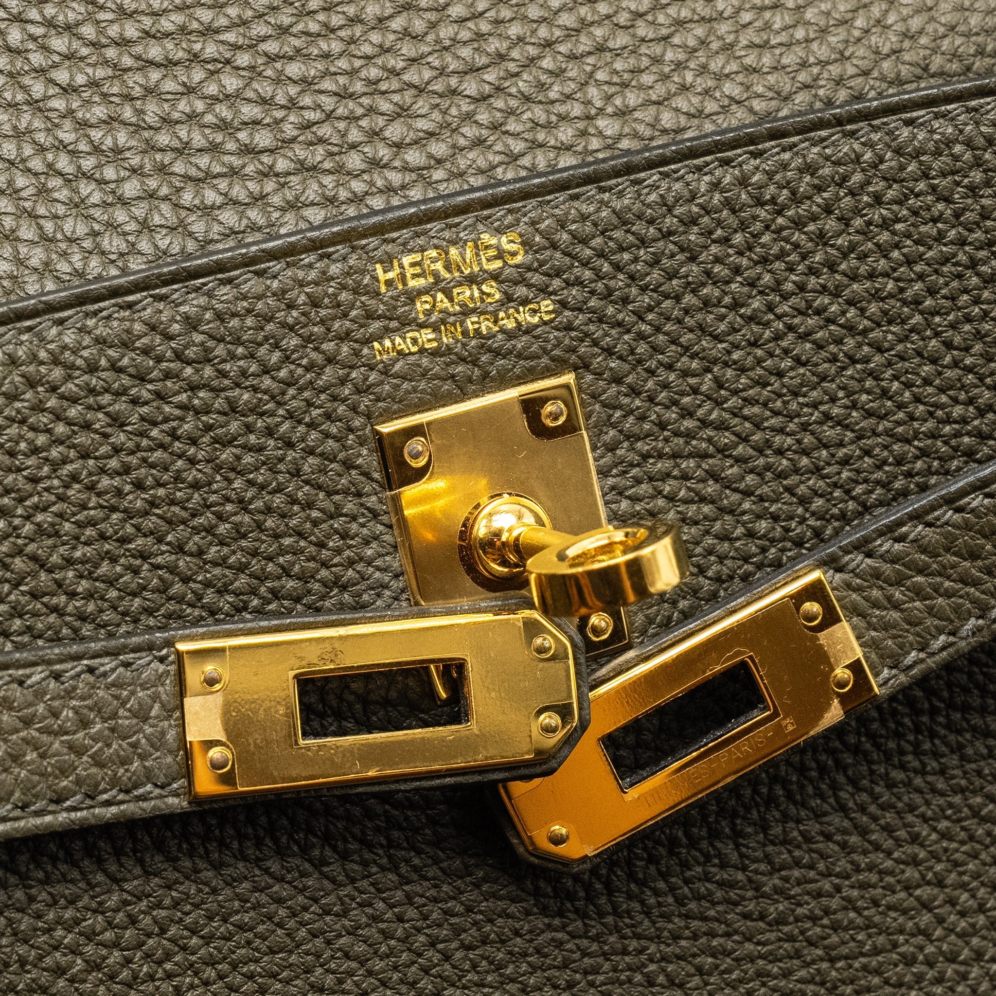 HERMES KELLY 25 TOGO C6 VERT DE GRIS GHW