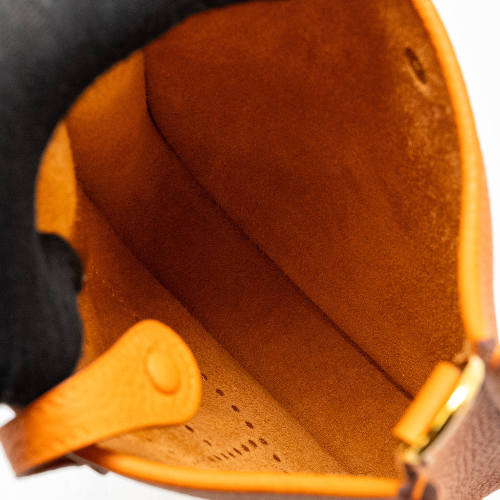 HERMES MINI EVELYNE CLEMENCE ORANGE GHW