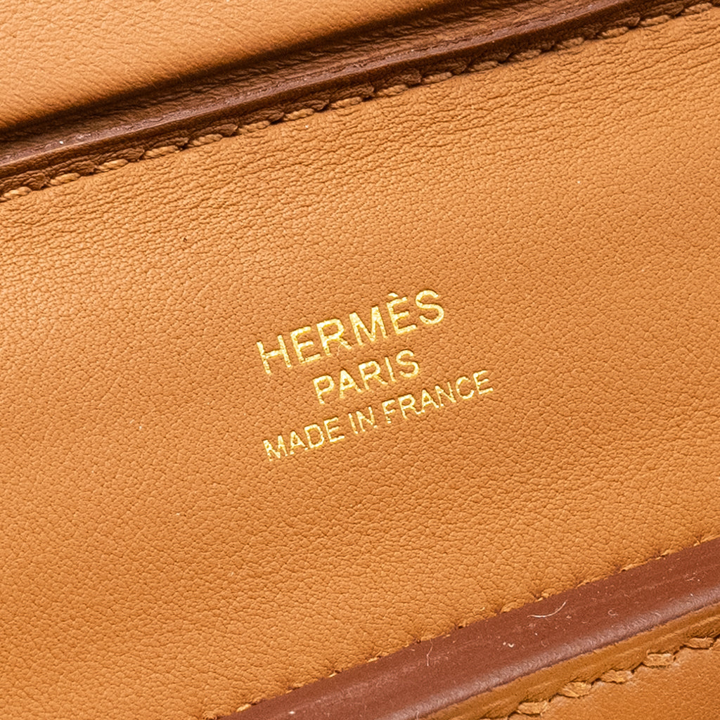HERMES MINI 24/24 2424-21 BAG EVERCOLOR/SWIFT GOLD GHW