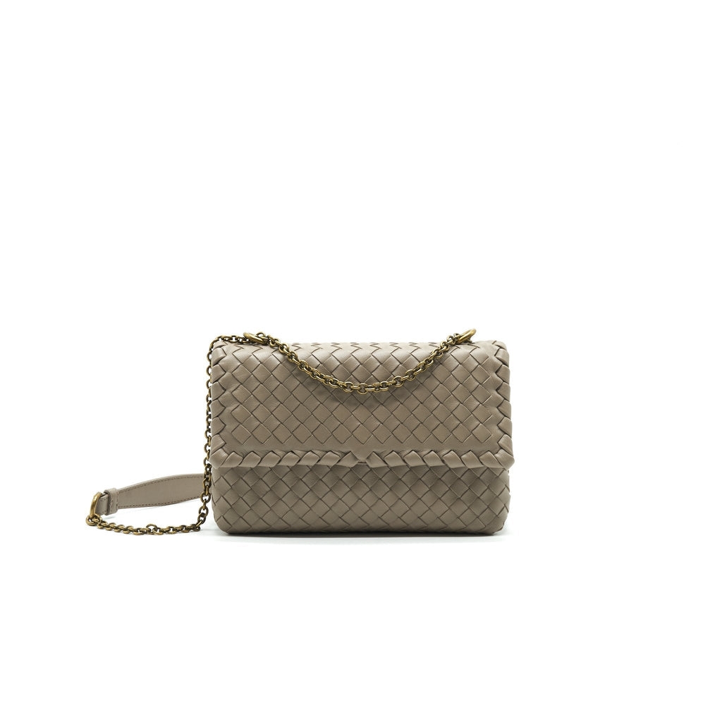 BOTTEGA VENETA BABY OLYMPIA BAG GREY GHW