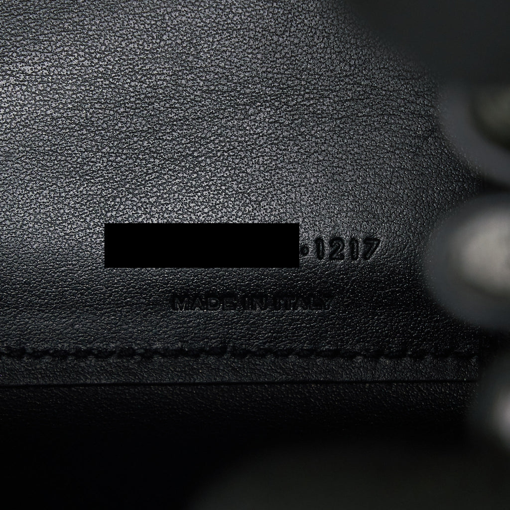 SAINT LAURENT SAC DE JOUR NANO IN CROC EMBOSSED CALFSKIN BLACK SHW