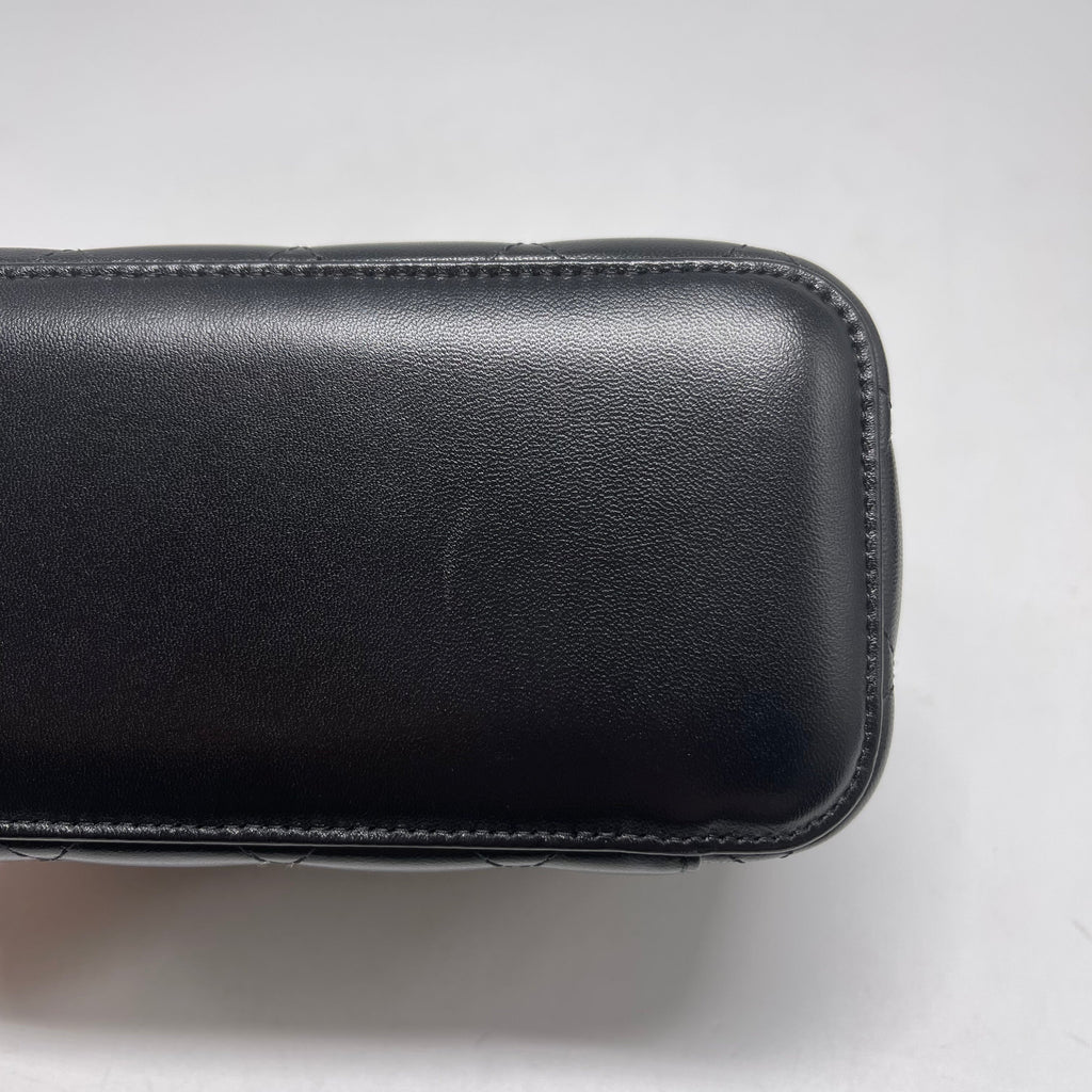 CHANEL LONG VANITY WITH CHAIN LAMBSKIN BLACK LGHW