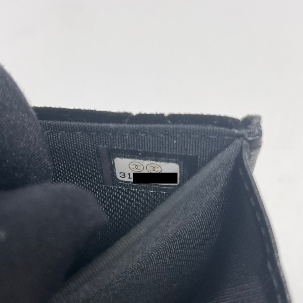 CHANEL VELVET CC CRYSTAL LOGO SMALL FLAP WALLET