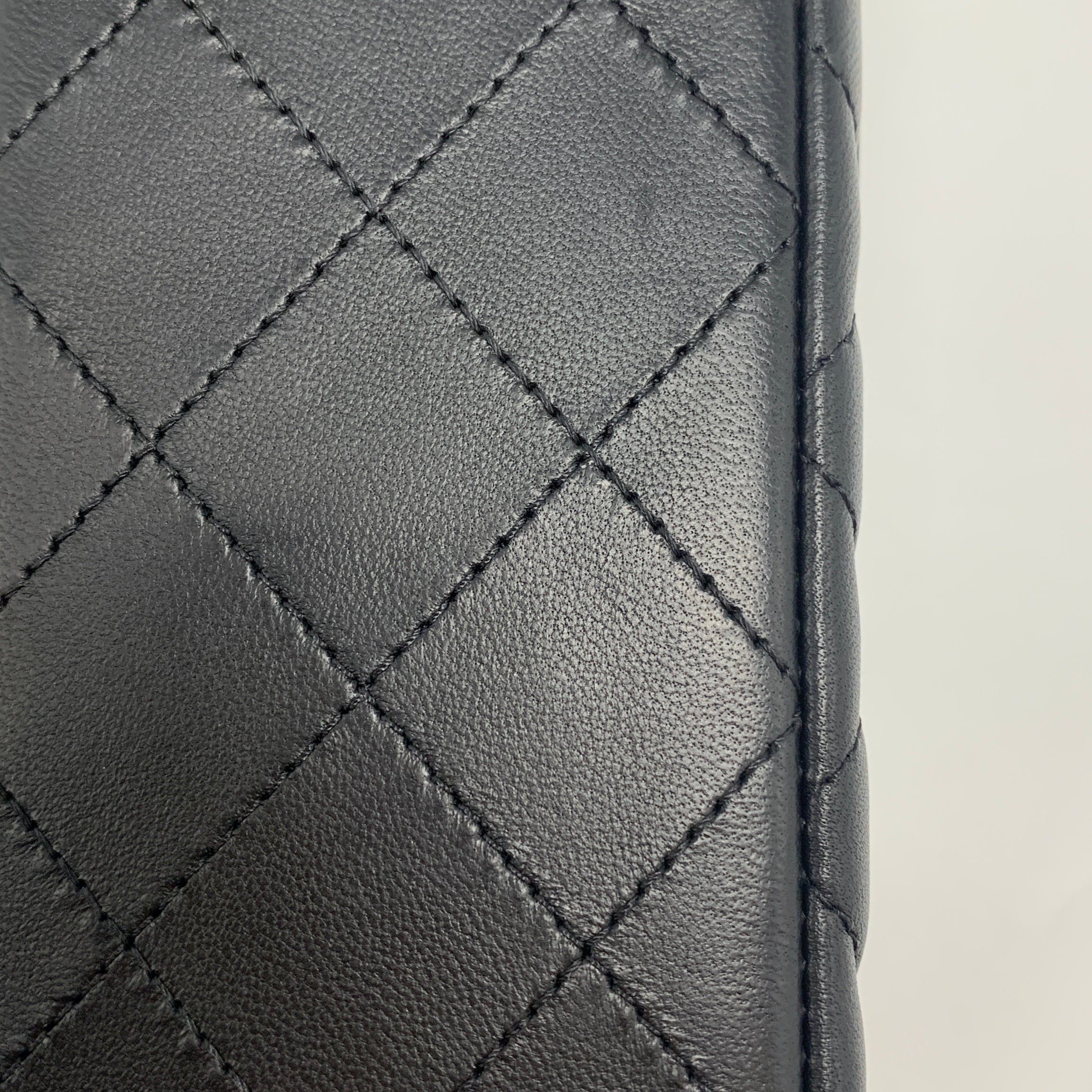 CHANEL CLASSIC MINI RECTANGULAR FLAP BAG LAMBSKIN BLACK LGHW (MICROCHIP)