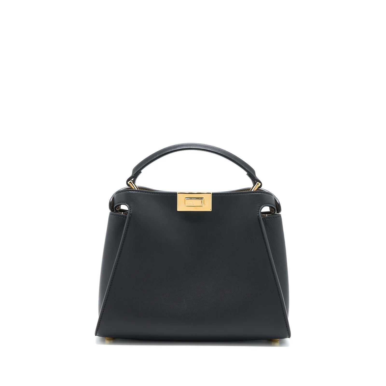 FENDI SMALL PEEKABOO ICONIC BAG CALFSKIN BLACK GHW