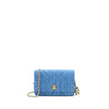 CHANEL PEARL CRUSH WALLET ON CHAIN DENIM GHW (MICROCHIP)